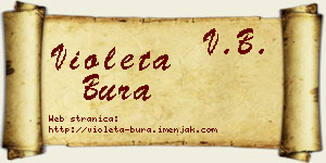 Violeta Bura vizit kartica